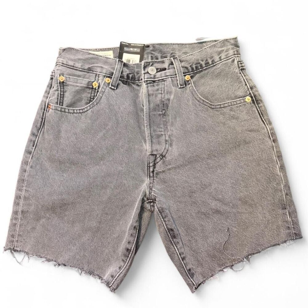 Levi’s 501 ‘93 Shorts Mens 28 Gray Button Fly Denim Cutoff 7” Inseam NWT